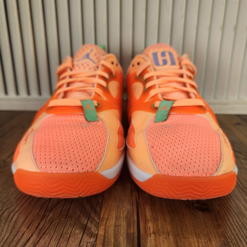 Air Jordan Heir Basketball Sneakers Men's 8 Orange Pulse Ghost Green FQ3858-800 - Picture 2 of 13